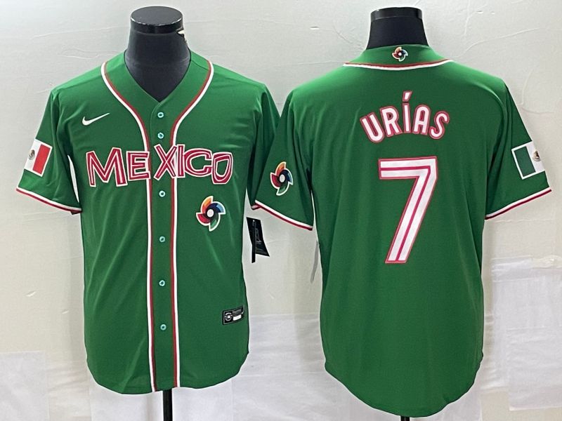 Men 2023 World Cub Mexico #7 Urias Green Nike MLB Jersey16->more jerseys->MLB Jersey